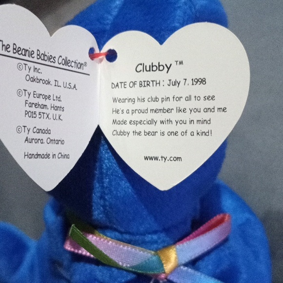 Clubby beanie babie - Picture 3 of 4